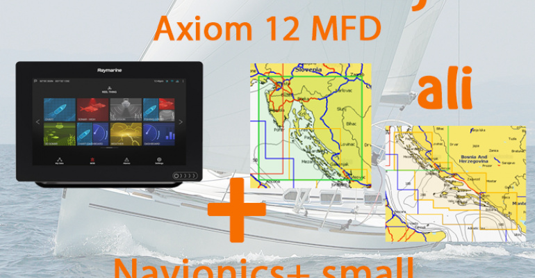 Axiom 12 RV z RealVision 3D, 600W Sonar, RV-100 transducer in LightHouse karto za prenos