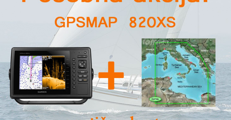 GPSMAP 820XS + BlueChart G3 Vision Srednji Mediteran