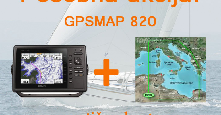 GPSMAP 820 + BlueChart G3 Vision Srednji Mediteran